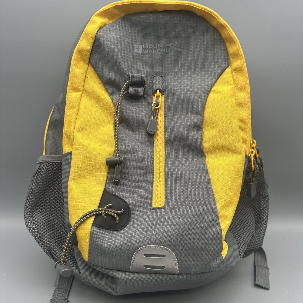 Mountain Warehouse Merlin 30L Laptop Backpack Spring Rucksack Yellow & Gray EUC